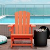 GlasFlength Folding Adirondack Patio Seating Sets, with Cup Holder, Suitable for Indoor, Outdoor, Garden, or Backyard，Orange, 29.6"*31.4"*36.4" - 3 of 4