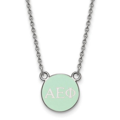 Black Bow Jewelry Sterling Silver Alpha Epsilon Phi Greek Life Necklace 18 Inch