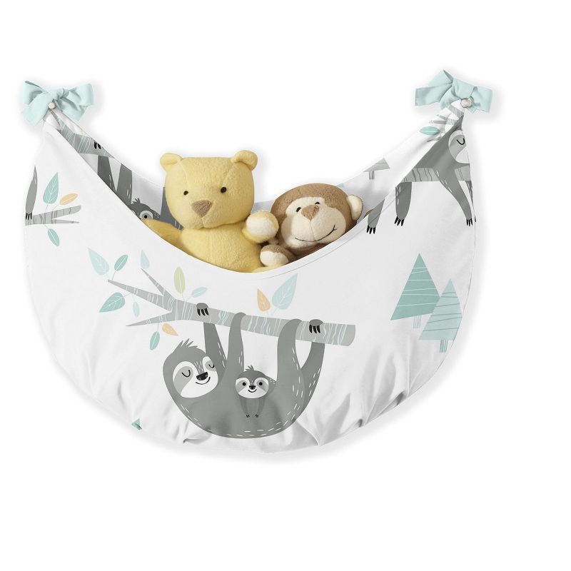 Sweet Jojo Designs Boy or Girl Gender Neutral Unisex Baby Crib Bedding Set - Sloth Blue Grey and Green 11pc, 5 of 8