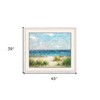 HomeRoots Coastal Feel Ocean View Watercolor White Framed Wall Art - 3 of 4