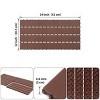 Syemin Carpet Tiles 24 Pieces of Dark Gray Outdoor Terrace Deck Tiles, Floor Tiles for Indoor Balcony Backyard Poolside, Brown, 24"*12"*0.78" - 3 of 4