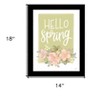 HomeRoots Hello Spring Floral Black Framed Print Wall Art - 3 of 3
