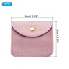 Unique Bargains Jewelry Pouches with Snap Button, Velvet Jewelry Pouches Portable Soft Storage - 2 of 4
