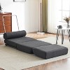 CIPACHO Single Sofa Chair Foldable Single Sofa Bed with Pillow,Portable Foldable Sofa Bed,Leisure Sofa Chair,Easy to Store,Dark Grey - 2 of 4