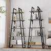 72" Bookshelf with Metal Frame, A-Shape Ladder Shelf with 5-Tier, Wood Bookcase with Adjustable Shelves & Function Bezel for Living Room Bedroom - 4 of 4