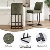 FURNIinspire Accent Chairs, Bar Stools Upholstered Counter Height Chairs Barstools for Kitchen Island, Green, 17.5"*15.4"*35" - 4 of 4