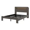 TiramisuBest Queen Size Wood Platform Bed Frame, Storage, LED Headboard, 2 USB, Dark Grey, 87x60x43 inches, 89 lbs - 3 of 4