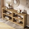 Tribesigns 70.9-Inch Extra Long Console Table with Storage, 3-Tier Industrial Sofa Table Behind Couch for Entryway, Hallway for Living Room, Brown - 2 of 4