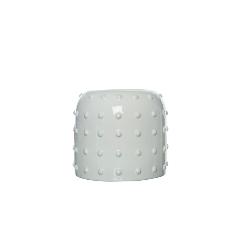 Transpac Dolomite 7 in. White Spring Textured Planter, 1 of 5