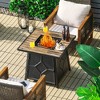 Costway 28 Inches Propane Gas Fire Pit Table  40,000 BTU Outdoor Heater W/Cover - 3 of 4