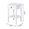 LIVAREEmlen White End Table, Floor-standing Storage Table with a Drawer - 3 of 4