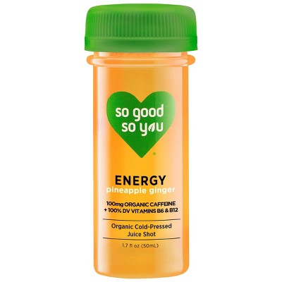 So Good So You Organic Energy Pineapple Ginger Cold-pressed Juice Shot ...