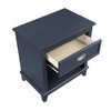 KIGFTSOD Nightstand with Storage Drawer Bottom Shelf Classic Style Bedroom Furniture - 4 of 4