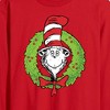 Men's The Cat in the Hat Cat Wreath Long Sleeve Graphic T-Shirt - Red - Large - 2 of 3