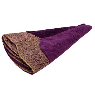 Luxurious Baroque 60" Polyester Tree Skirt with Twist Cord Trim