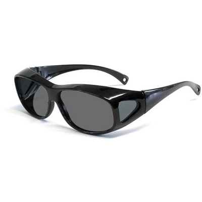 Fit Over Polarized Floating Sunglasses by Calabria 7669 in Gloss-Black & Grey