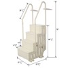 VisioGear Pool Ladders, Pool Ladder with 4 Safety Step, Above Ground Pools Stair with Handrails, White, 33.50"*27.50"*78" - 3 of 4
