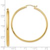 Black Bow Jewelry 2.75mm x 43mm Polished 14k Yellow Gold Domed Round Hoop Earrings - 4 of 4