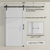 Dolonm  MDF White K-Shaped Barn Door with Hardware (Includes Round Tube Handrail and Swing Stop) - 3 of 4