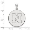 Black Bow Jewelry Sterling Silver Nebraska Cornhuskers NCAA Extra Large Pendant - 2 of 3