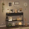 Aheaplus Entryway Table with Drawers, Sofa Table with Storage Shelves, Console Table with Charging Station - 2 of 4