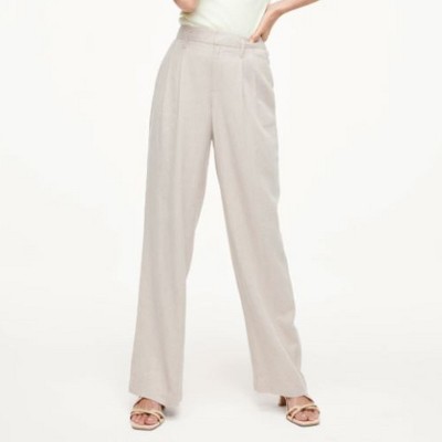 Women Casual Elastic Waist Palazzo Wide Leg Flared 3/4 Pants Baggy Capri  Trousers