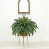 Nearly Natural 32-in Artificial Boston Fern Plant with Metal Planter with Stand DIY KIT - 3 of 4