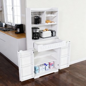 Homy Casa 4-Drawer Dresser with Wooden Top, White - 1 of 4