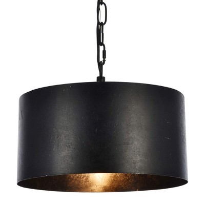 Elegant Lighting Miro Collection Pendant D15 H9.25 Lt:1 Vintage Black Finish