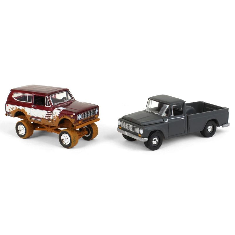 Johnny Lightning 1/64 Limited Edition International Harvester 2 Pack, 1965 Model 1200 and 1979 Scout Muddy Version JLCP7353, 1 of 7