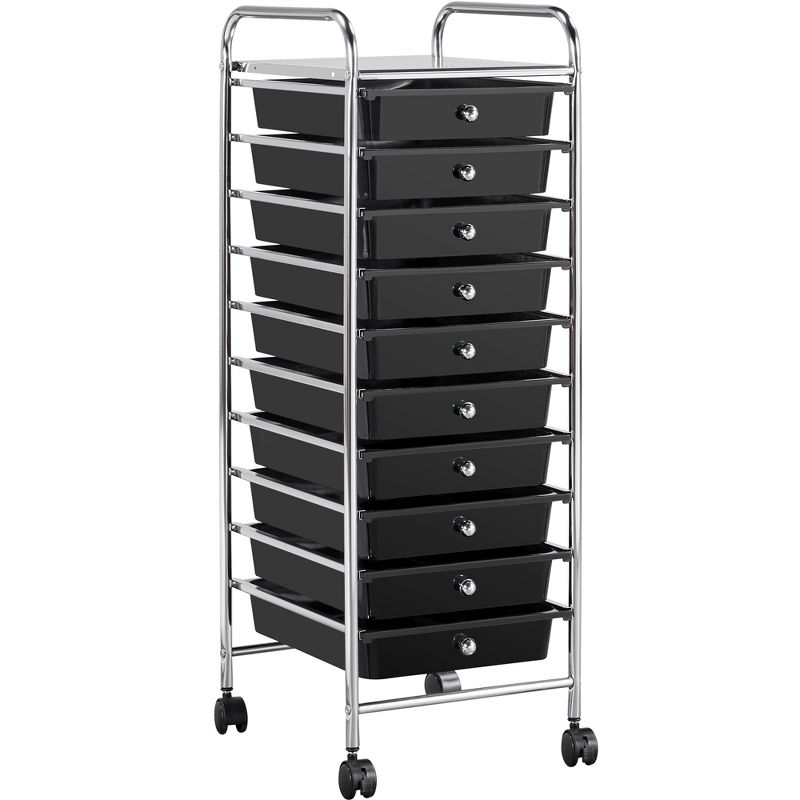 Yaheetech Drawers Rolling Storage Cart Metal Frame Plastic Drawers for Office/Home/Study, 1 of 8