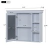 NicBex Wall Mounted Bathroom Storage Cabinet,35'' x28'' Medicine Cabinet with Mirror and 6 Shelves for Bathroom - 3 of 4