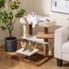 Tangkula 2-in-1 Cat Tree Tower Pet Steps w/ Scratching Posts Hanging Toy Ball Perch - 2 of 4