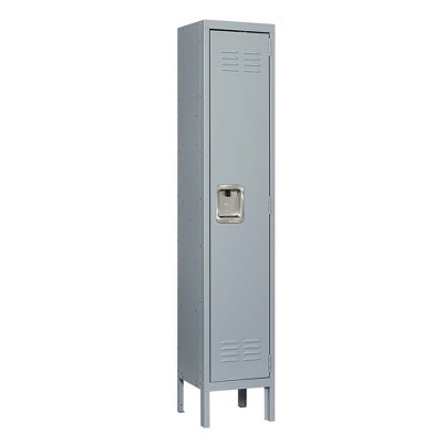 VYNXARIA 1-Door 66"H Metal Locker with Lock - Secure Storage for Employees, Home Gym, Office, School & Garage, Gray
