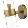 Datus One-Light Wall Sconce - Contemporary Iron Design with Clear Glass Shade - 2 of 4