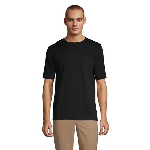 Lands' End Men's Super-T Short Sleeve T-Shirt with Pocket - 1 of 4