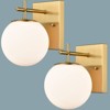 Claxy Mid Century Modern Globe Sconce - 2 Light - 2 of 4