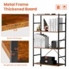 MAYEERTY 5 Tiers Bookshelf, Modern Open Bookshelf, Storage Rack Shelves in Living Room/Home/Office, Black - 4 of 4