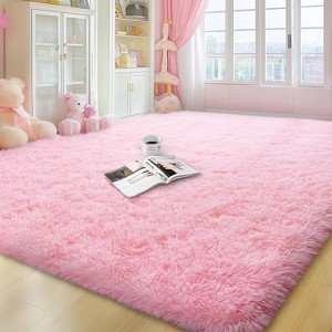 LOVEVOOK 8x10 Feet Area Rugs for Living Room Bedroom, Non-Slip Fluffy Soft Shag Rug, Plush Carpet for Home Dorm Decor Aesthetic - 1 of 4