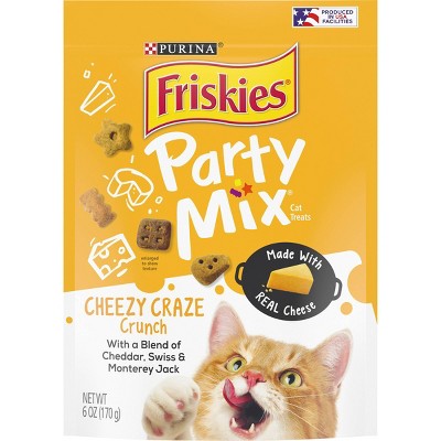 Purina Friskies Party Mix Cheezy Craze Crunch Crunchy Cat Treats - 6oz