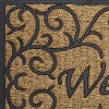 Kate Aurora Welcome Ironwork Designed Coir Bristled Outdoor All Season Welcome Mat With Rubber Trim - 18"x30" - 2 of 3