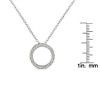Haus of Brilliance Silver 1/4 Cttw Round-cut Diamond Open Circle Halo Pendant Necklace - 4 of 4