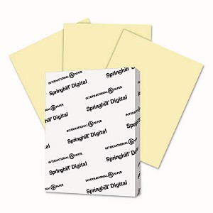 Springhill Digital Vellum Bristol Color Cover, 67 lb Bristol Weight, 8.5 x 11, Canary, 250/Pack - 1 of 1
