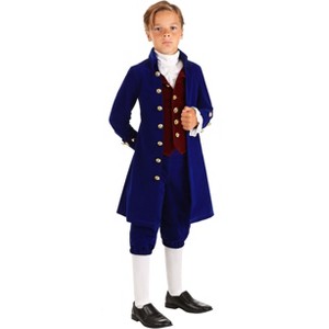 HalloweenCostumes.com Large  Boy  Thomas Jefferson Costume for Boys, White/Blue - 1 of 2