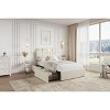 Upholstered Platform Bed Frame with Storage Headboard & Drawers, Velvet Fabric Bed for Kids/Teens, Solid Wood Slats, Low Profile - 2 of 4