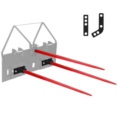 Hay Spear 49" Bale Spear 4000 lbs Capacity, Quick Attach Square Hay Bale Spears, Hay Handing Equipment, Bale Hay Spike with Hex Nut & Sleeve