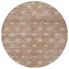 Terra Cotta And Beige Floral Washable Indoor Outdoor Area Rug - 4 of 4