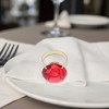 Unique Bargains Napkin Rings Faux Diamond Stainless Steel Plastic 1 Pc - 3 of 3