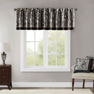 Jacquard Window Valance Black 50x18in - 1 of 1