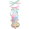 Allegra K Women's Tie Dye Lace Up Stiletto Heel Sandals - 3 of 4